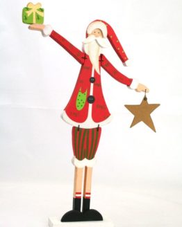 Tilda Nikolaus-Figur aus Holz, 28 cm - weihnachten-holzfiguren, holzfiguren